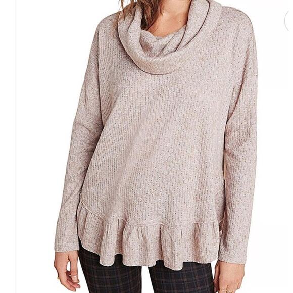 Maeve Anthropologie Addie Sweater Women’s Large Cowl Neck Ruffled Hacci Pullover - Picture 7 of 7
